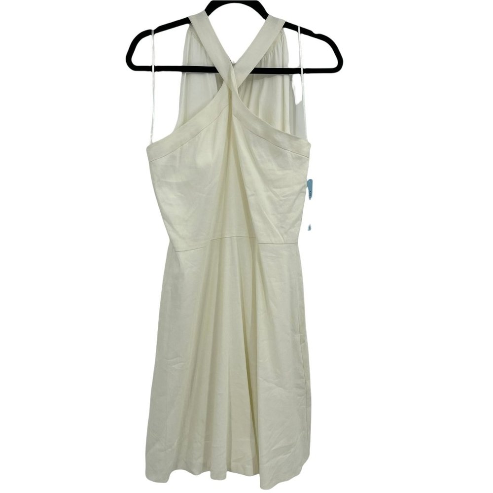 Antonio Melani Dress 8 White Zipper Vneck